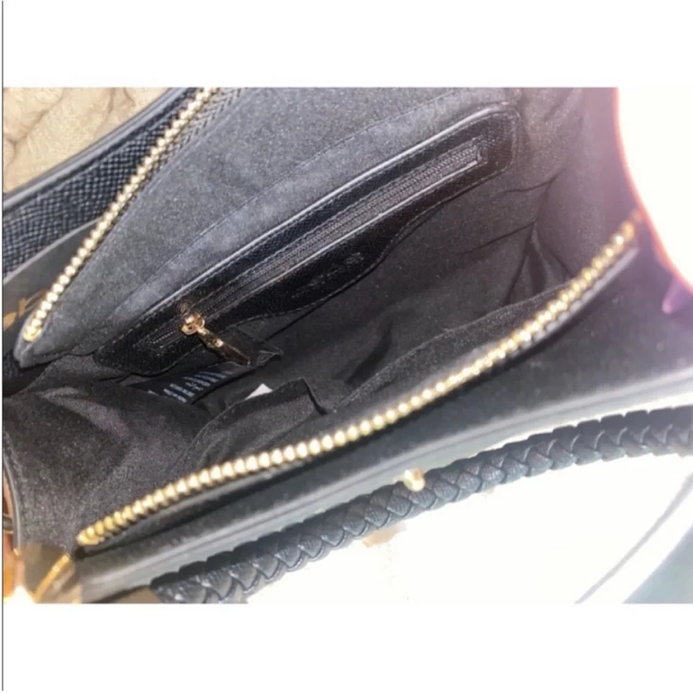 bebe Kate Mini Shopper Convertible Crossbody Handbag removable strap black NWT